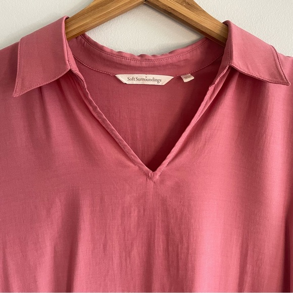 Soft Surroundings Women's Asymmetrical Tunic Dusty Rose Colored Size Medium - Picture 7 of 9